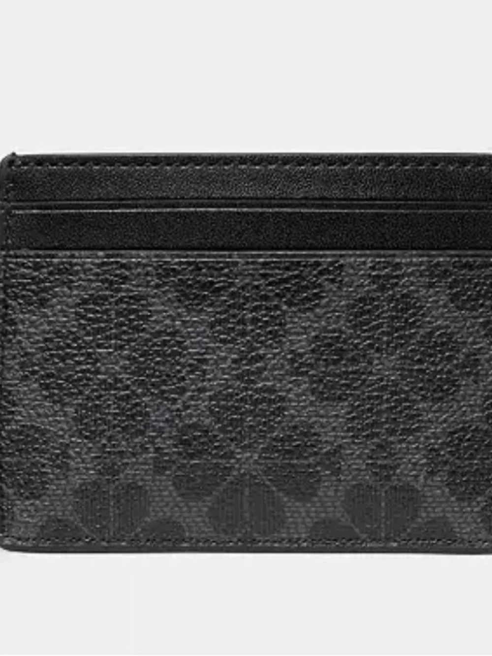kate spade Black Floral Embossed Card Holder with Gold Logo